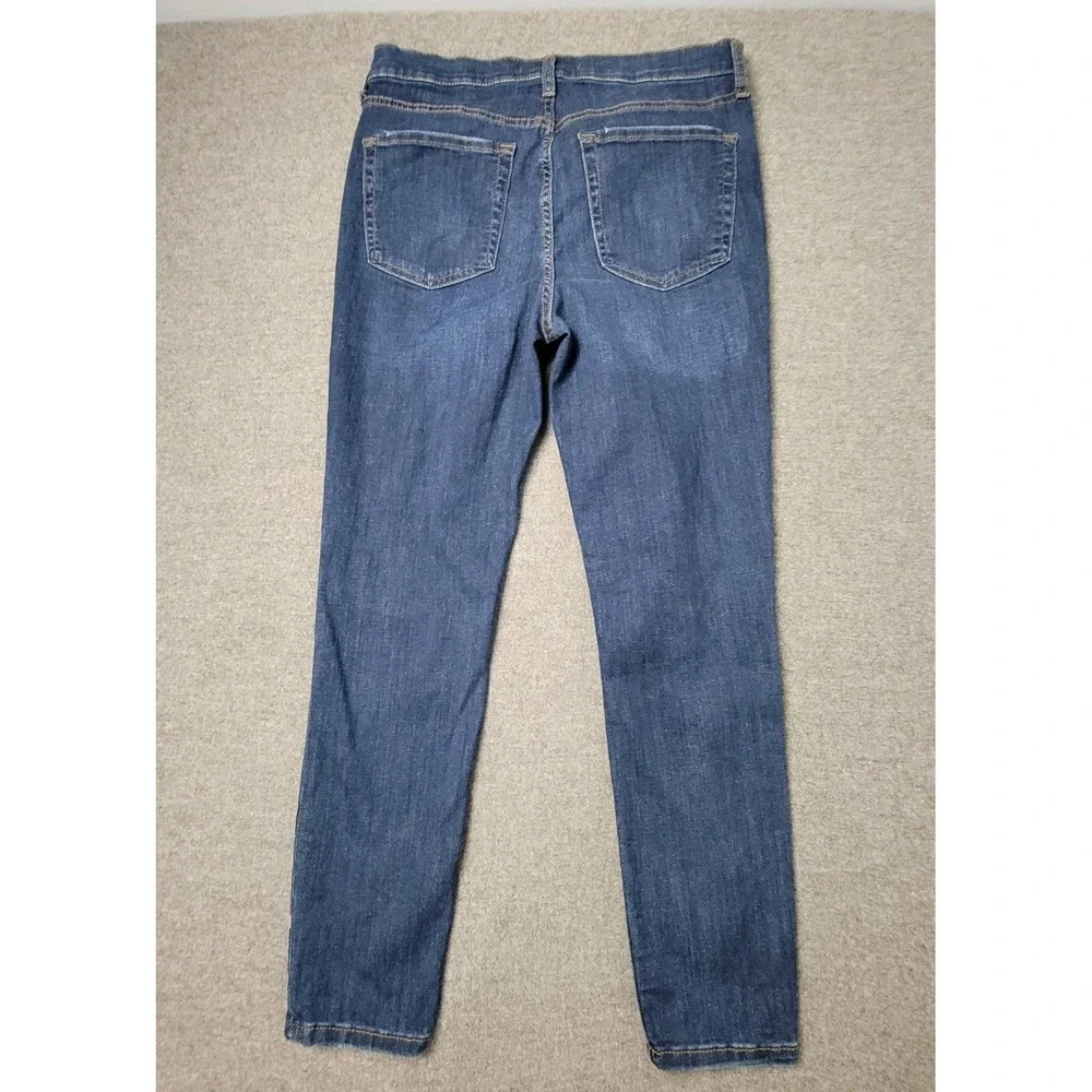 Free People Women's Jeans W31 Skinny‎ Distressed Ripped Knees Stretch Blue Denim